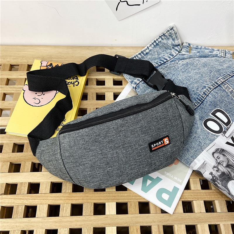 【3C VictoryEagle】Unisex Large Waist Bag Pouch Fanny Pack Sports Bags Casual Travel Wallet Hiking Pouch 33x15x11cm