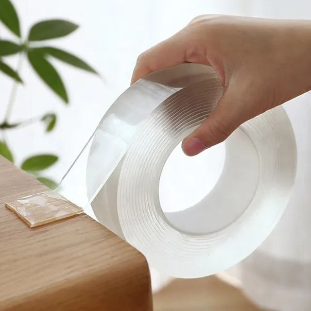 Nano Adhesive Tape, GXR Multipurpose Double Sided Transparent No-Trace Removable Glue Tape, 3M Washable Strong Gel Tape Anti-Slip Sticky Tape for Wall, Kitchen, Carpet, Photos Fixed