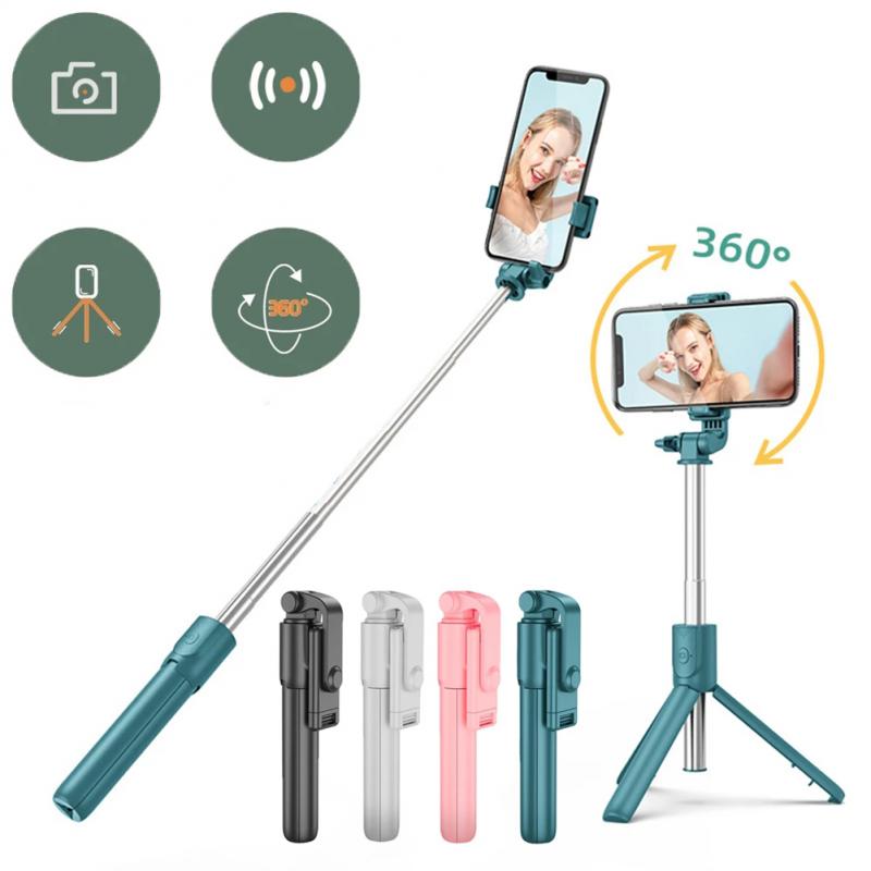 R1S 3 in 1 Bluetooth Remote Control Tripod with LED light  Selfie Stick. 