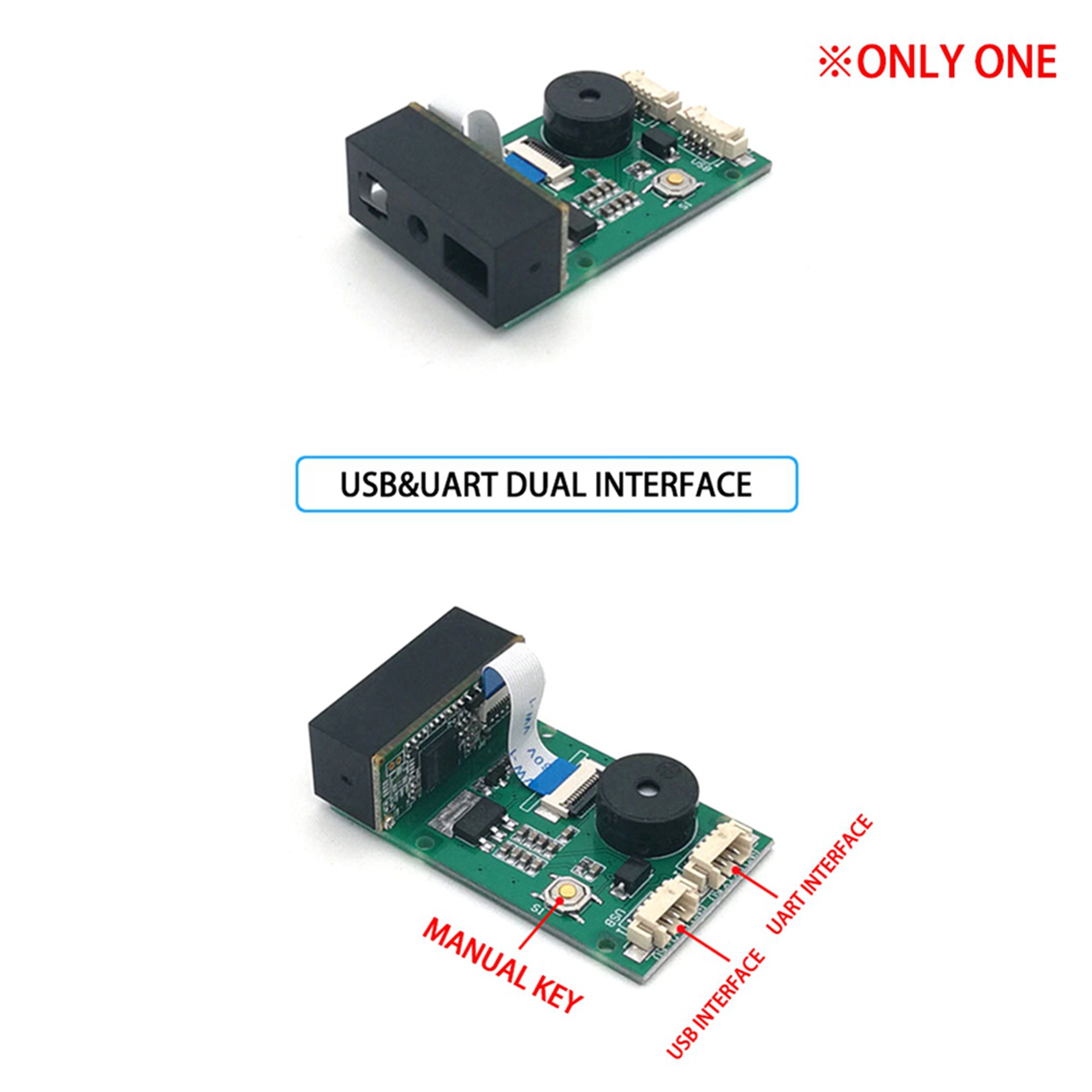 2X GM67 1D 2D USB UART Bar Code Qr Code Scanner Module Reader for Android. 