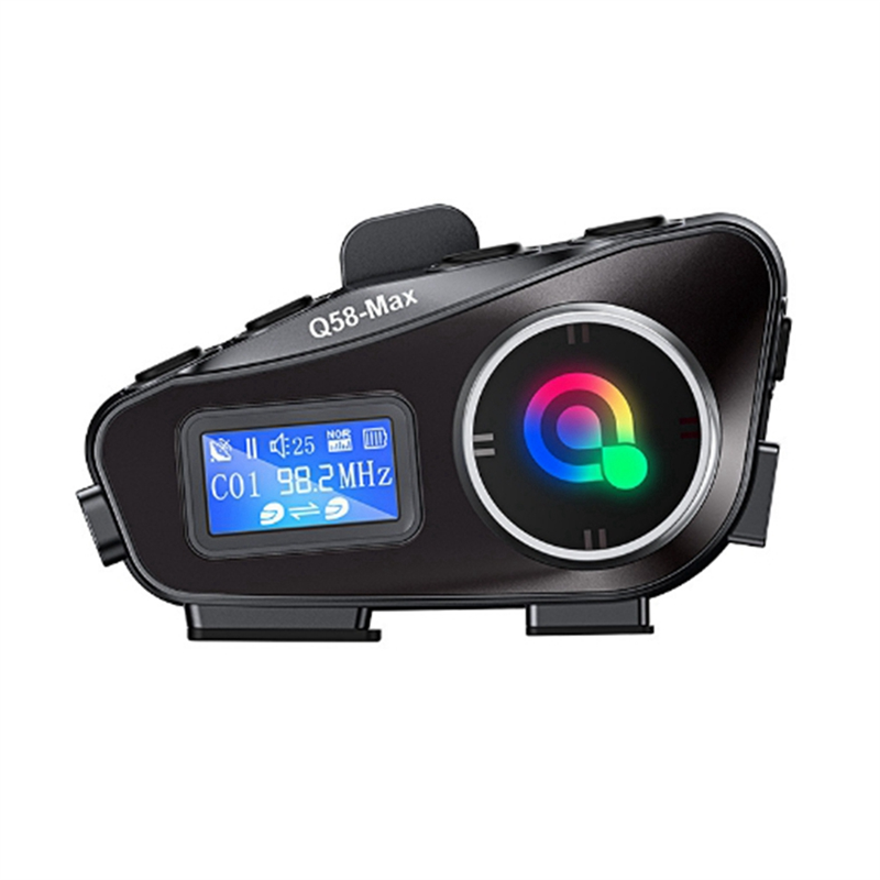 FORIDE Q58 Max Motorcycle Helmet Bluetooth Intercom IP65 Waterproof Intercom Distance 500m Multi-Scene Mixed Music Sharing