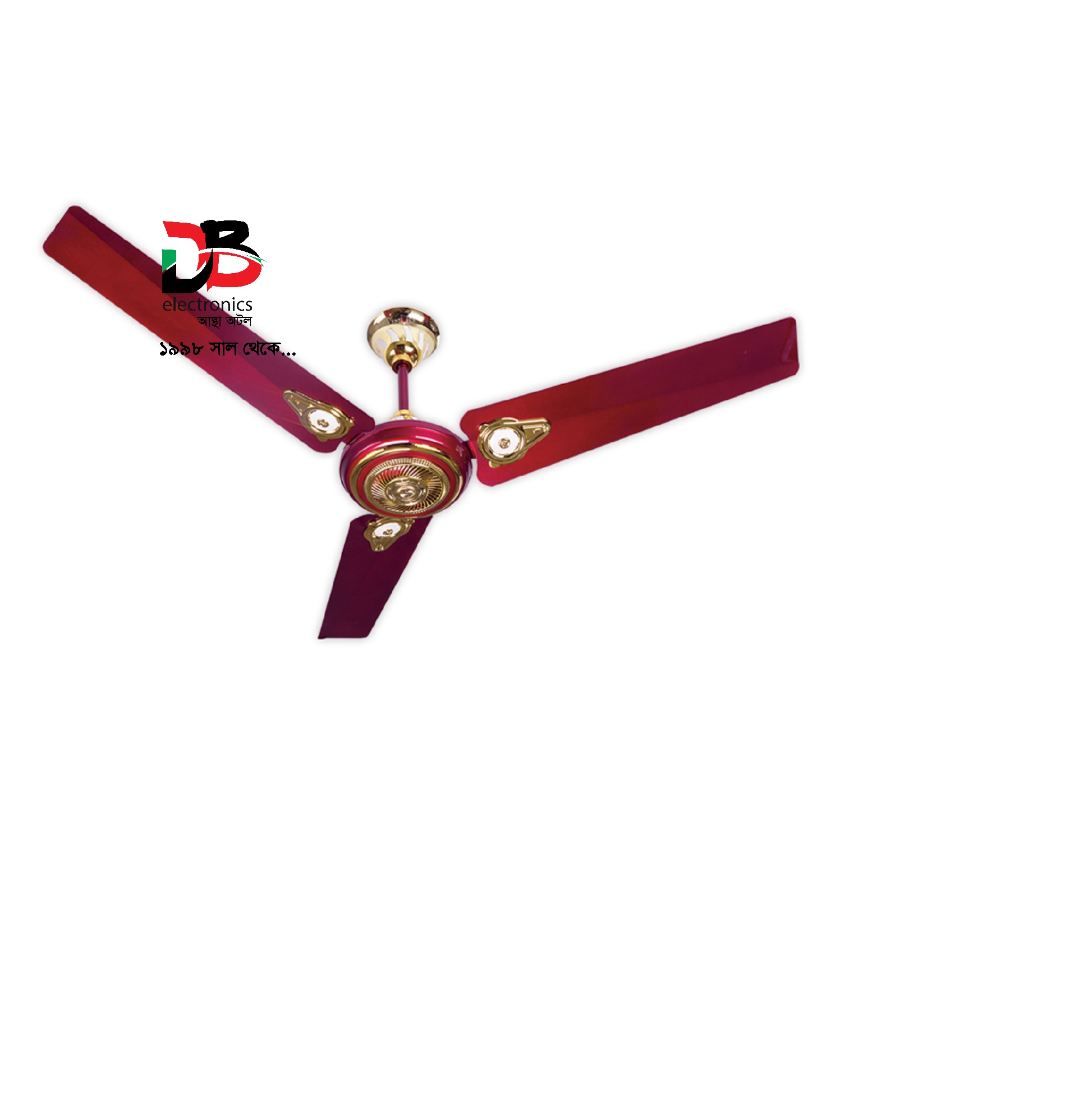 Ceiling Fan Vision Royal Fan 56'' Maroon ( Warranty: 7 years. Service Warranty 10Years )