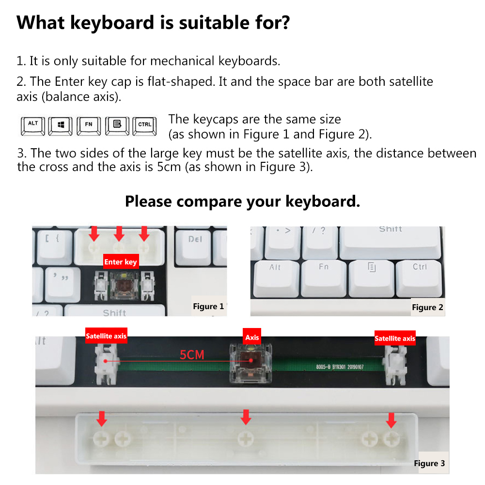 104Pcs/Set Universal Ergonomic Backlit Key Cap Keycaps for Mechanical Keyboard. 