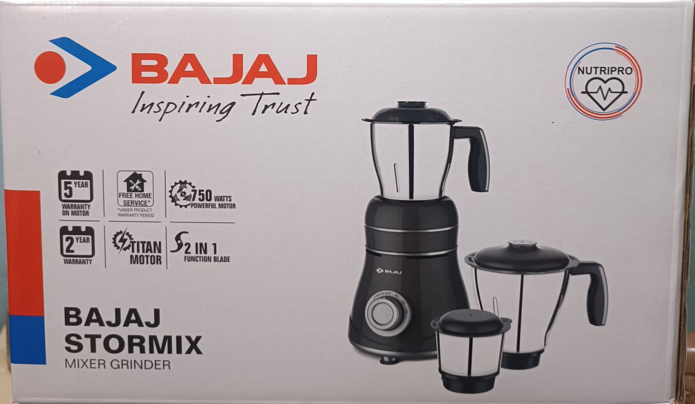 bajaj stormix mixer grinder