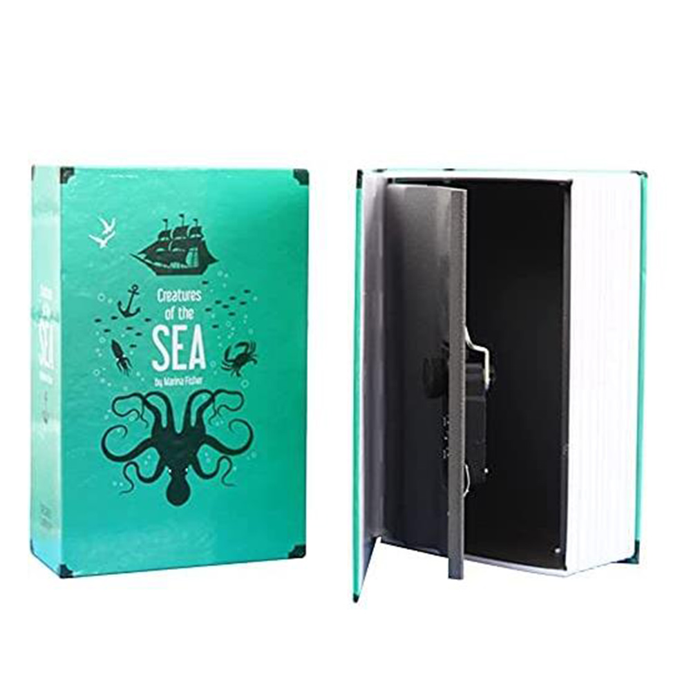 Dictionary Book Safe Storage Box, Hidden Safe with 3 Digital Combination Lock, Anti-Theft Safe Secret Box, (Blue). 
