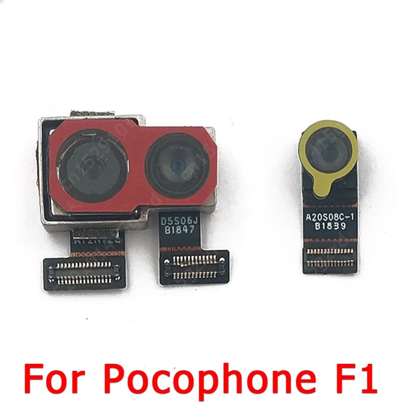 Front and Rear Back Camera For Xiaomi Mi Pocophone Poco F1 Main Facing Camera Module Flex Cable Replacement Spare Parts