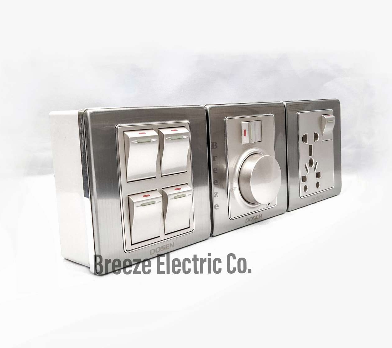 Dosen VP Gang Switch Gang Fan Dimmer 2Gang Plastic