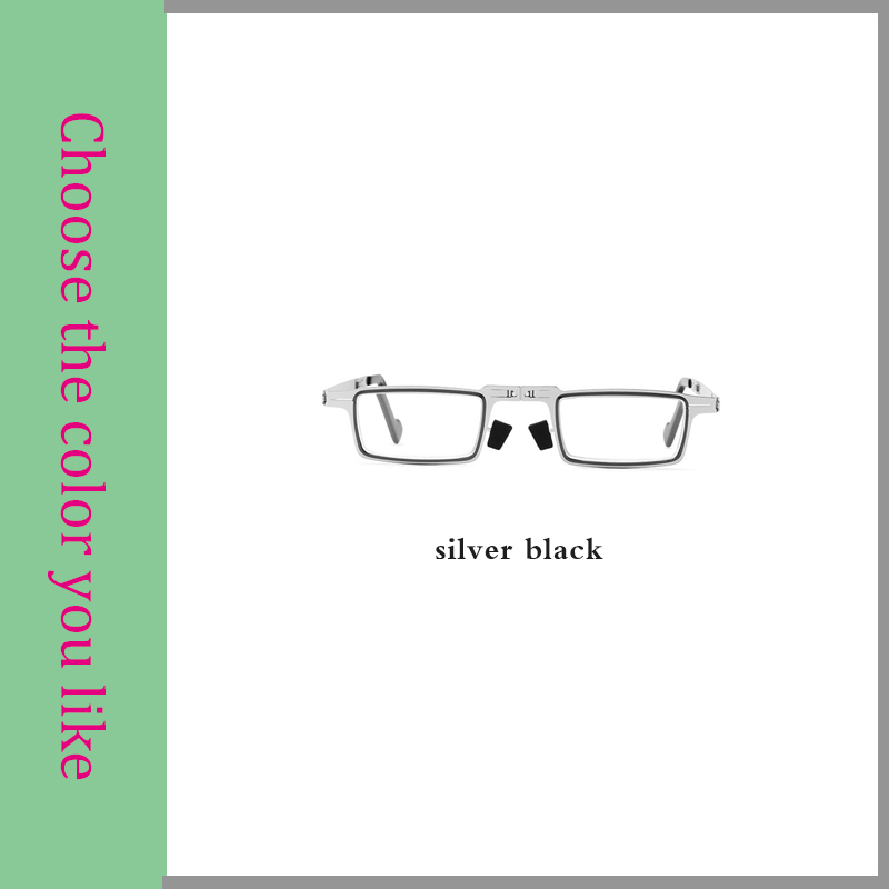 Folding Reading Glasses Metal Rectangular Women Men Hyperopia Foldable Eyeglasses Diopte From +100 To +400. 