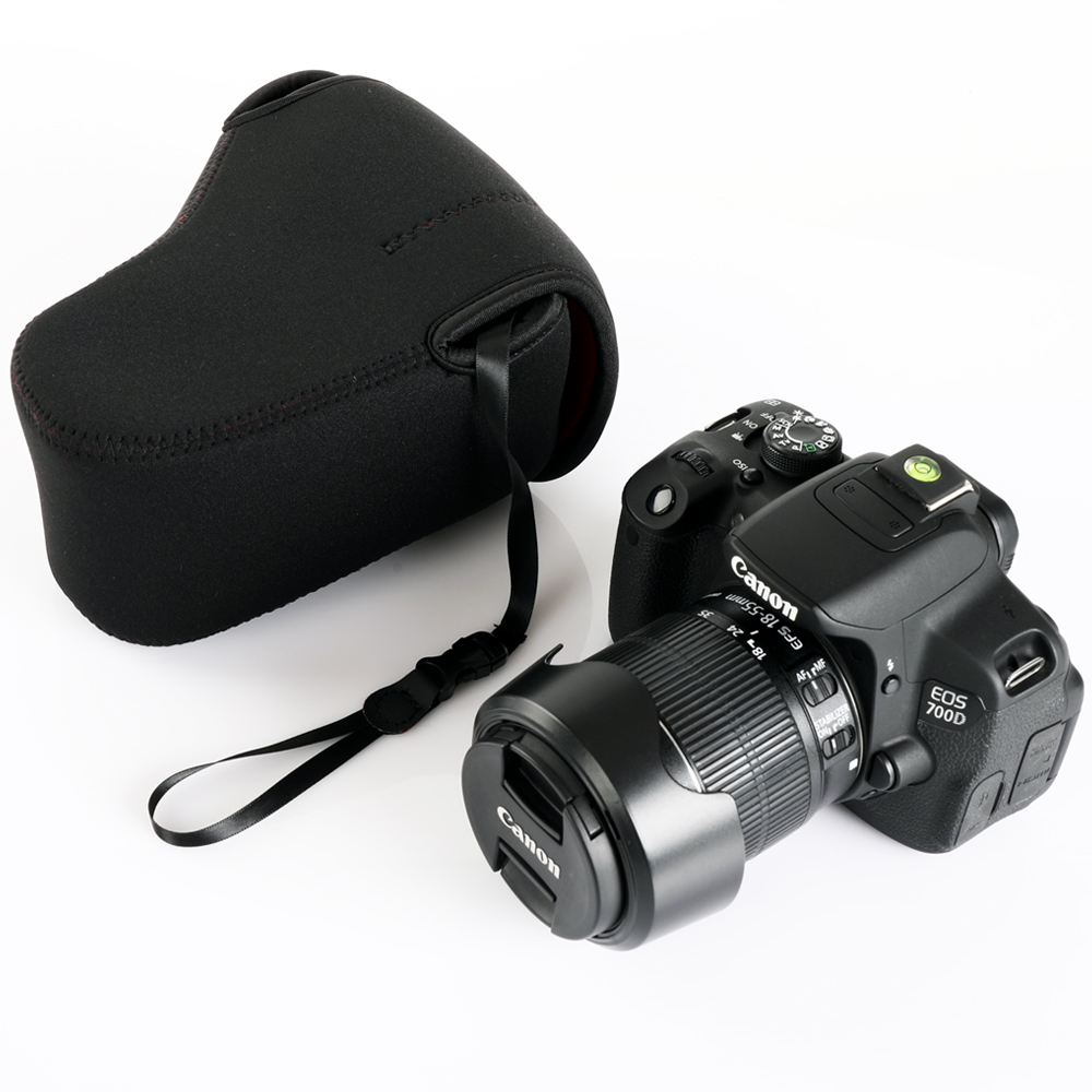 Neoprene Camera Bag Soft Case For Canon EOS 90D 850D 800D 80D 77D 7D 760D 750D 700D 650D 600D 550D 500D 450D 400D 18-55mm Lens. 