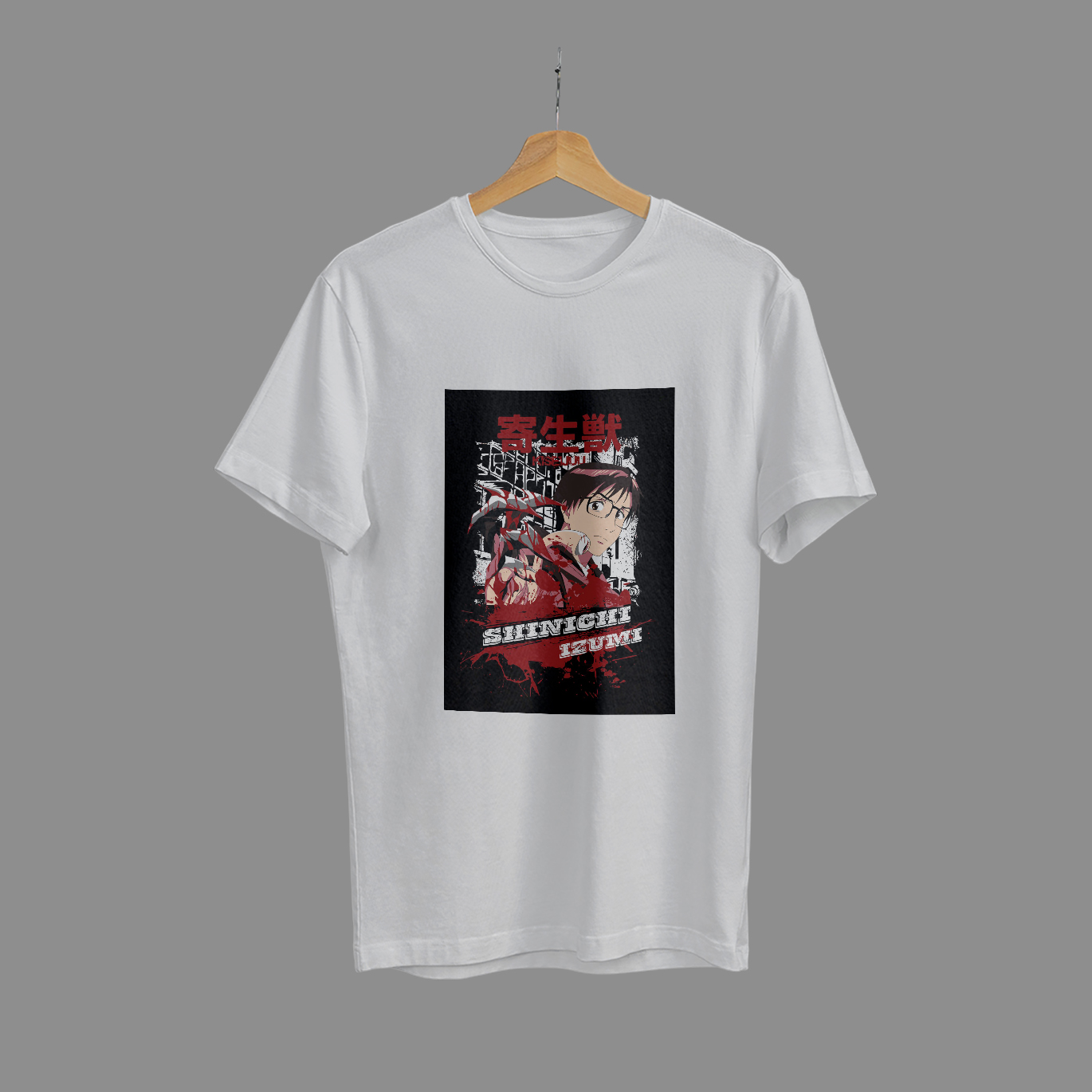 Ensemble Yourself - Easily Usable - Parasyte: The Maxim Anime White Poly Cotton T-Shirt - T Shirt - Easy To maintain - Designed - Urban Vibes. 