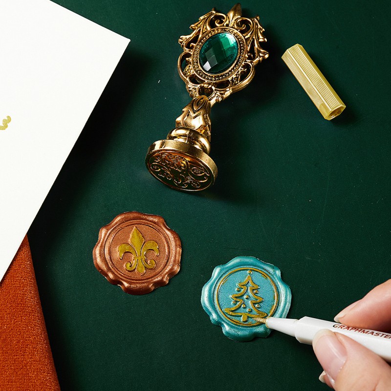RHS Online Fire Paint Seal Wax Set DIY Handmade Seal Envelope Sealing Wax Stamp Ancient Seal Post Decorative. 