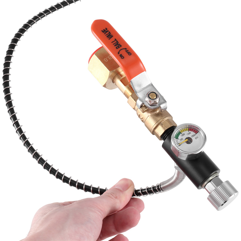 Charging Valve Connector, Carbon Dioxide Inflation Connector M11X1 Thread Quick Connect Adapter W21.8-14. 
