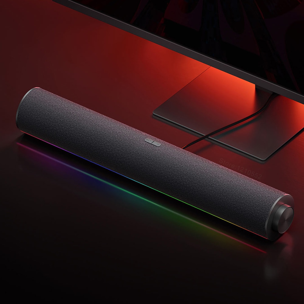 New XIAOMI Redmi Computer Speaker Four-Unit Two-Channel Stereo RGB Ambient Light Bluetooth 5.0 Built-in Microphone Knob Control. 