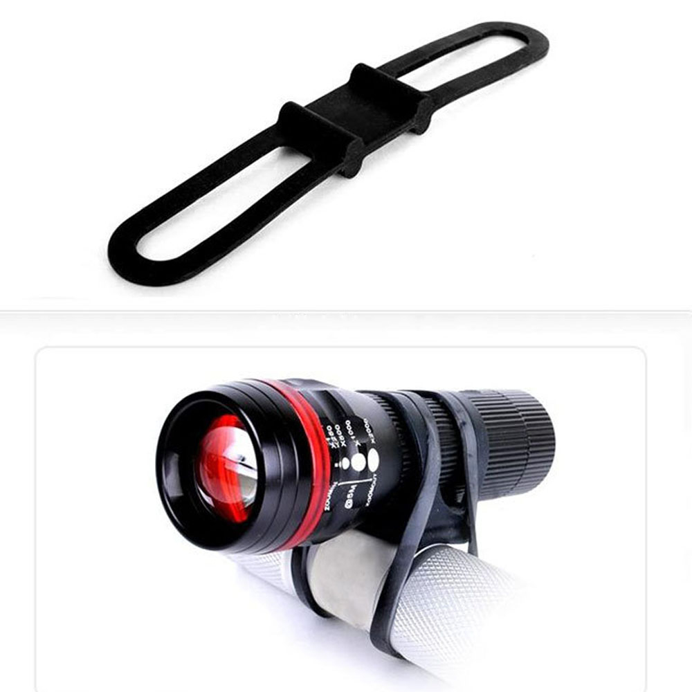 mountain bike high elastic silicone rubber band universal bicycle band tie light with multi-functional band. 