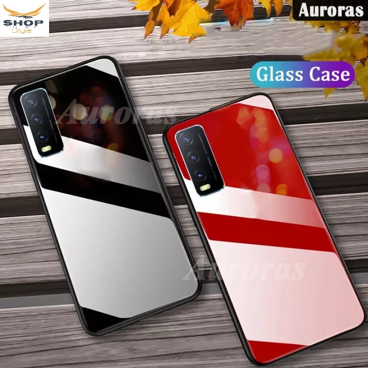 vivo Y11s - (100% Premium Quality) DESIGNED IN HONG KONG Scratchproof Tempered Glass Case Back Cover Casing ..