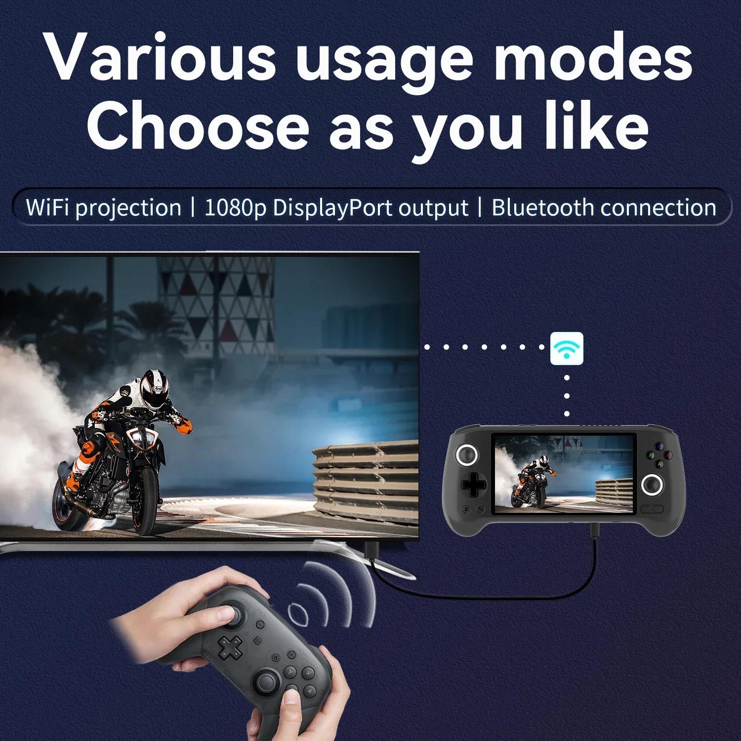 ANBERNIC RG556 Portable Game Console 5.48' AMOLED Handheld Game Console Players Screen Retro Game Console Video Games Consolador. 