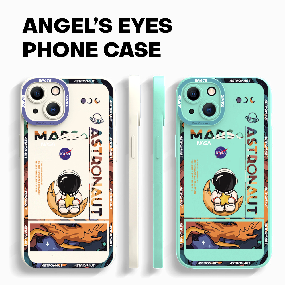 AMORVOR for iPhone 13 Mini Back Cover Space Astronaut Case Camera Protection Soft Silicone TPU Phone Cases. 