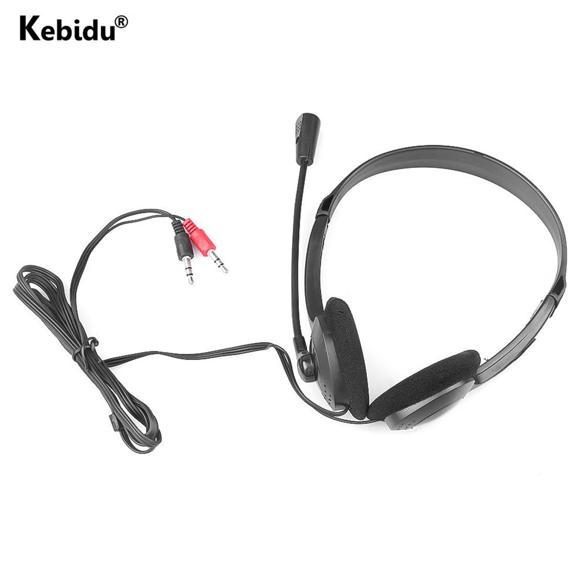 【happy one】3.5mm Plug Earphone Headphone With Microphone MIC VOIP Skype for PC Computer Laptop