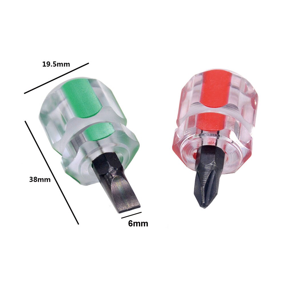 2 Pcs Cute Mini Phillips Screwdriver Set - Portable Small Radish Head Screwdriver Precision Clear Handle Repair Hand Tools - Screw Driver Set. 