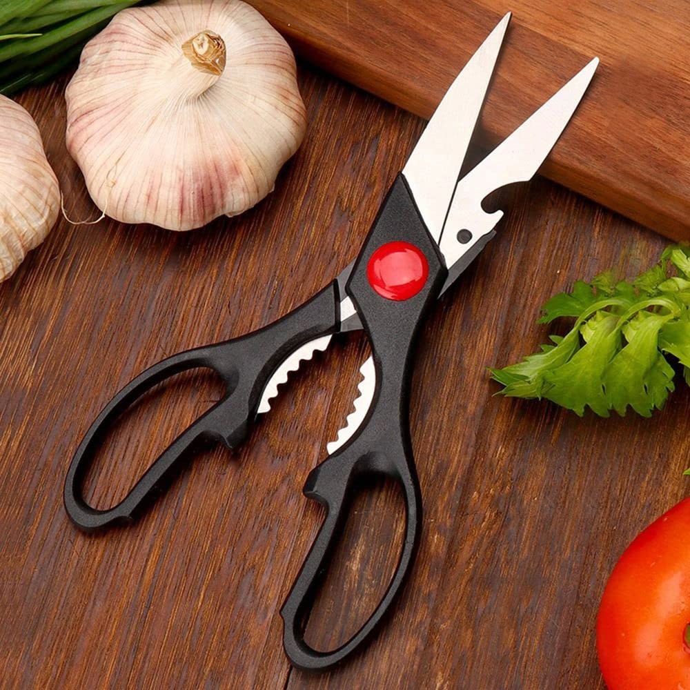 Fish cutting Scissors for Kitchen Use Stainless Steel Fish Cutting Scissors 3 in 1 Multi Function Vegetable Cutting Scissors Chopping Scissors for Kitchen Garden-Multicolour. 