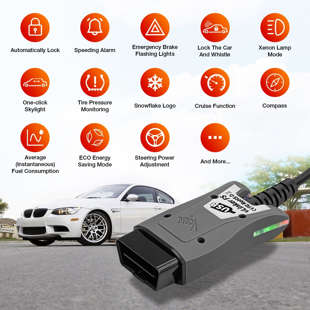 Vgate vLinker FS ELM327 For Ford FORScan HS/MS-CAN USB ELM 327 OBD2 Scanner auto Car Diagnostic Tools OBDII Interface For Mazda. 