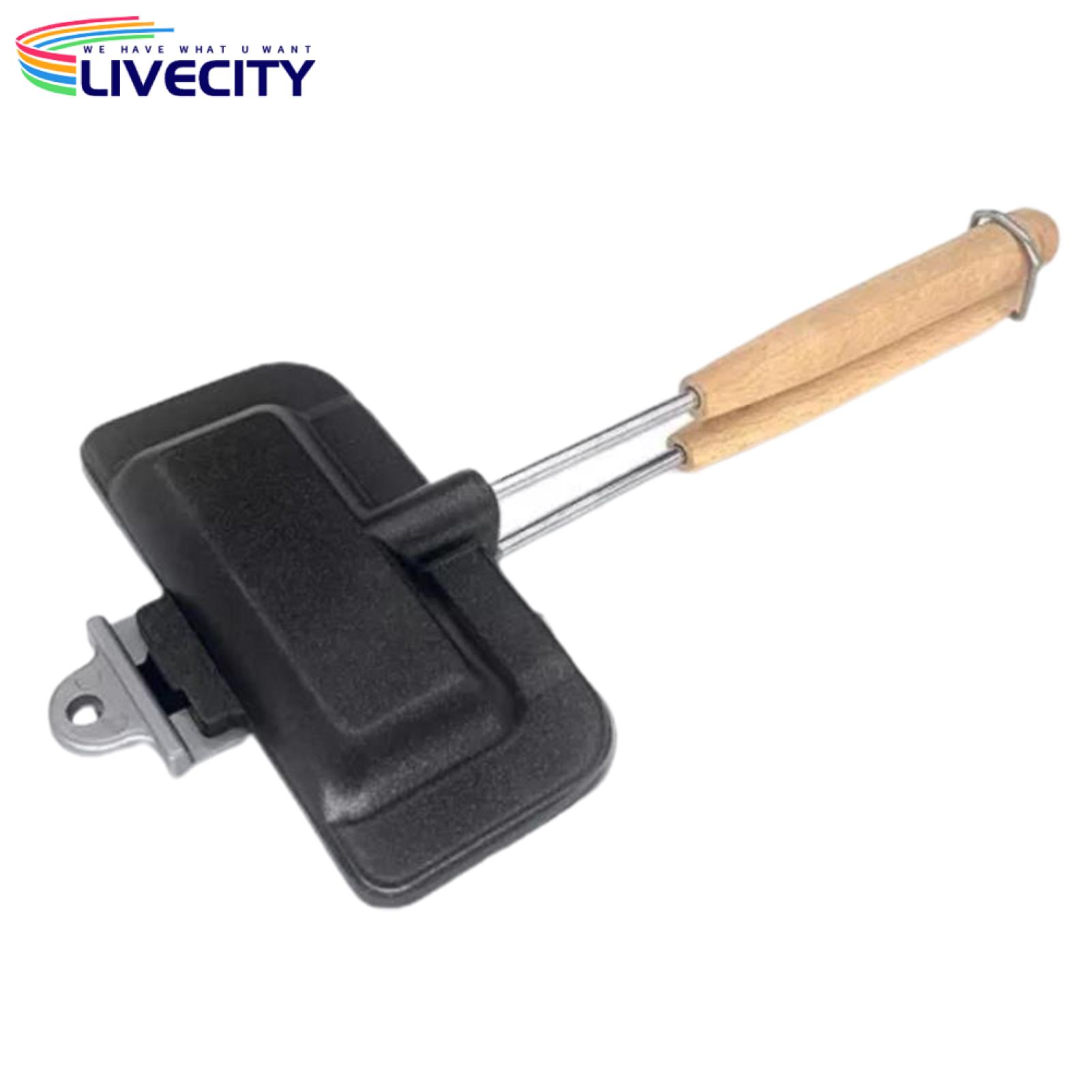 Sandwich Baking Pan Ergonomic Handle Sandwich Baking Pan with Removable Handle. 