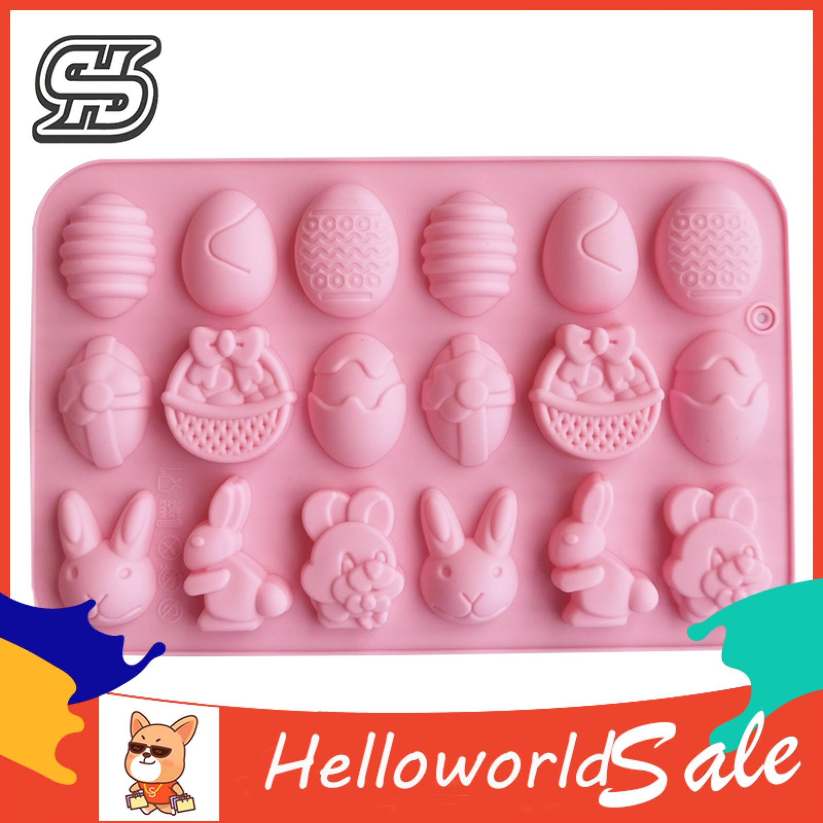 HelloWorld Dessert Mold Reusable Easter Egg Bunny Festival Party Dessert Making Mould
