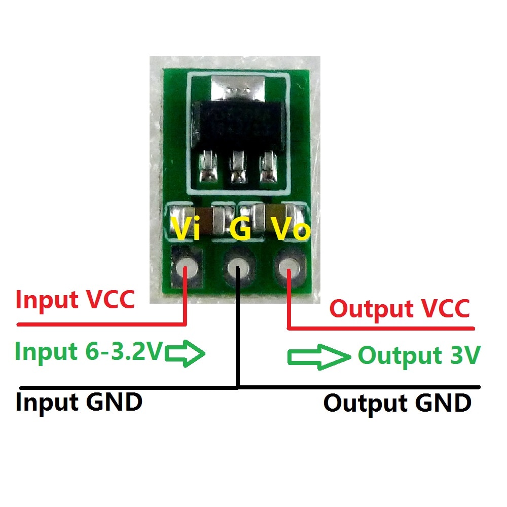 【Hey my home】2x 3.3-6V 3V DC-DC Power Supply Buck LDO Module Voltage regulator for 18650 li-ion AAA cell batteries. 