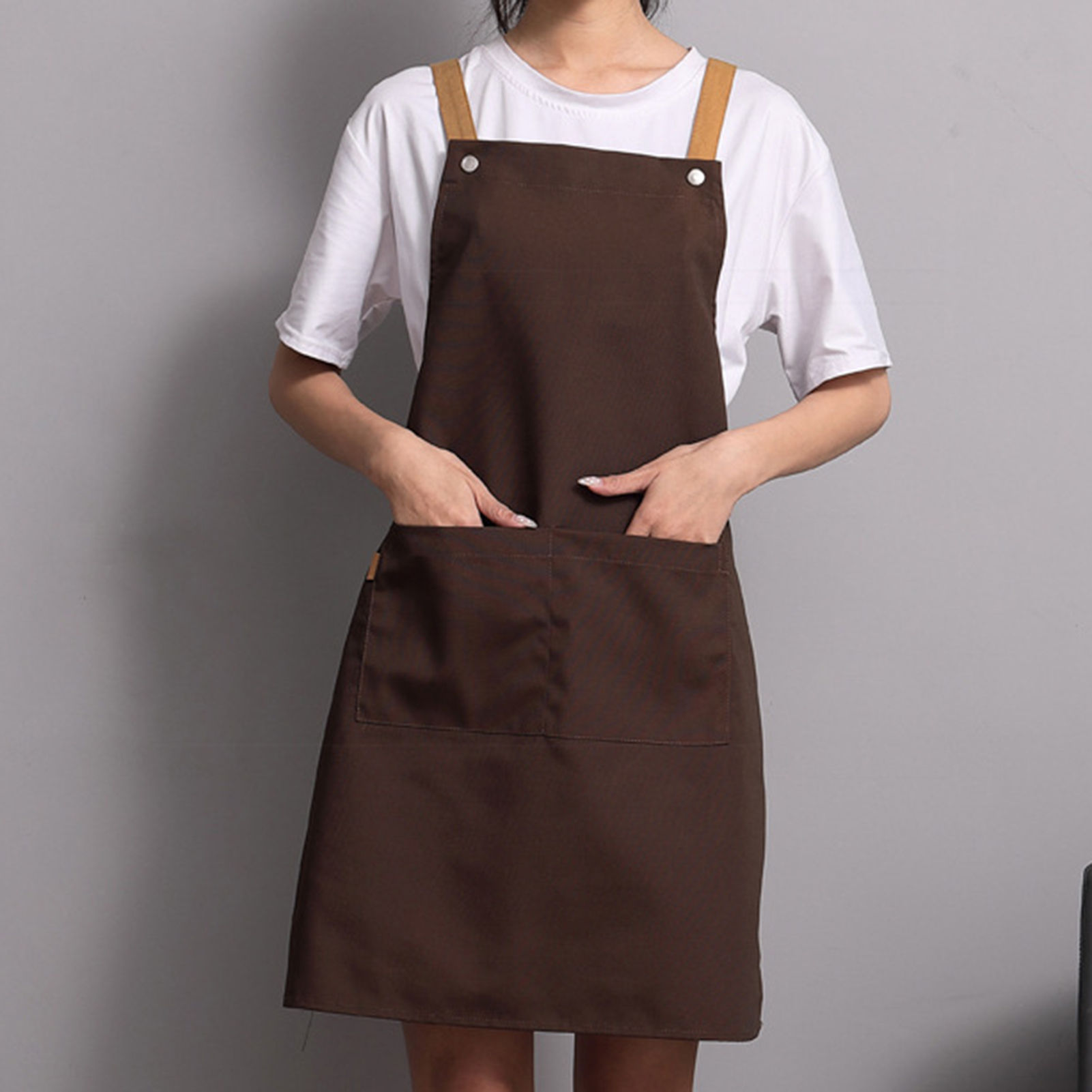 Unisex Apron Multi-purpose Oil-proof Thickened Pocket Style Baking Pinafore. 