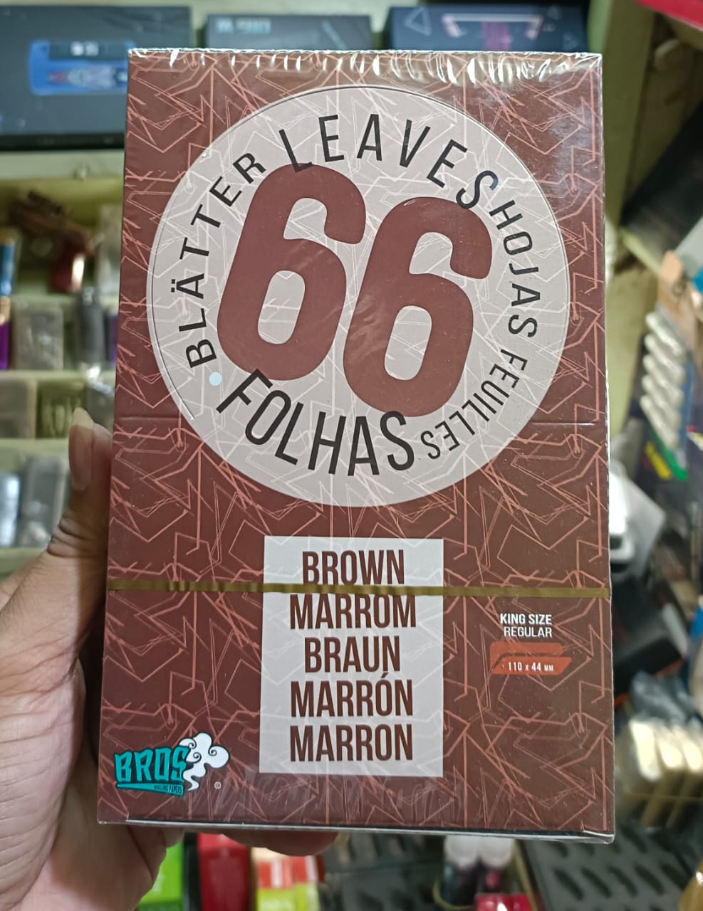 Bros Brown king size regular rolling Papers-66  Main Box (50 boxes). 