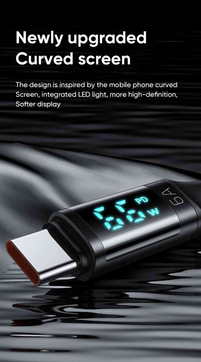 Mcdodo CA-108 PD 66W Digital HD Type-C Super Charge Data Cable. 