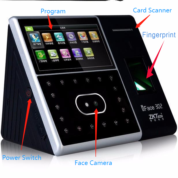 ZKTeco Iface 302 Facial Fingerprint Time Attendance And Access Control Biometric Terminal. 