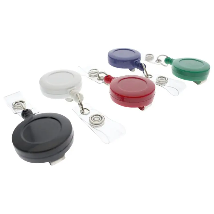 5 Pack - Retractable ID Badge Reels with Alligator Clip with Nylon