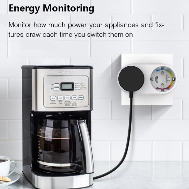 Tuya Gosund EU WiFi Smart Plug Power Monitor Function Dual Euro Smart Socket Work With Smart Life/Tuya App Google Home Alexa. 