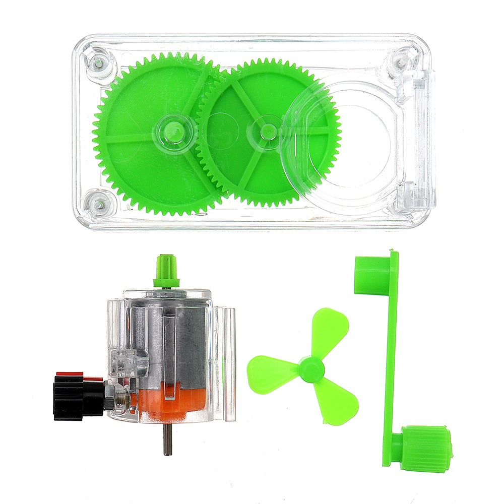 Fascinating Handheld Manual Electricity DC Crank Generator Mini Fan Science Experiment Model Kit. 