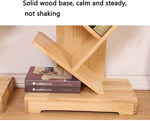 Shelves Tree Bookshelf Made of Wood Book Shelf Spine Tower Shelf Removable Storage Wall Shelf. 