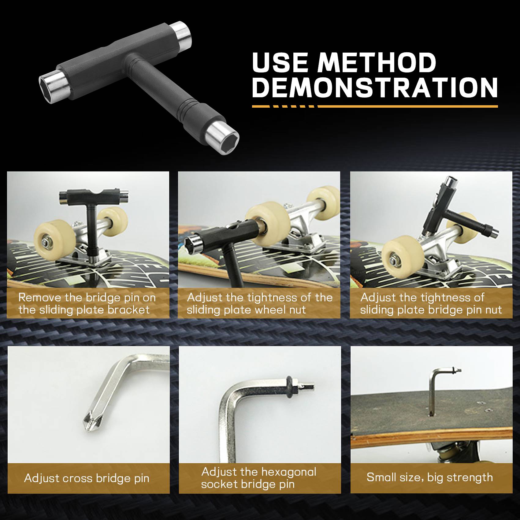 Skateboard Repair Tools Kit Multifunctional Skateboards Wrench T-Shape Roller Skate Wrench. 