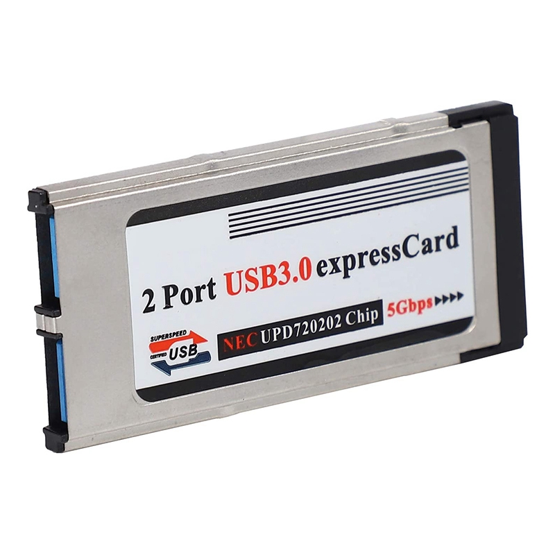 (New) high-speed dual 2 Port USB 3.0 express card 34mm slot express card PCMCIA converter adapter for laptop notebook. 