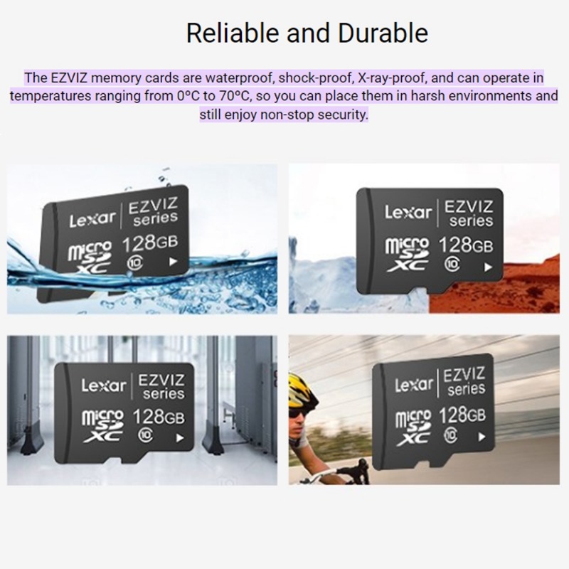 【Ready Stock+FREE Shipping+COD】Ezviz microSD Memory Card - 16GB/ 32GB/ 64GB/ 128GB Ezviz Class 10 Micro SD HC/XC Memory Card. 