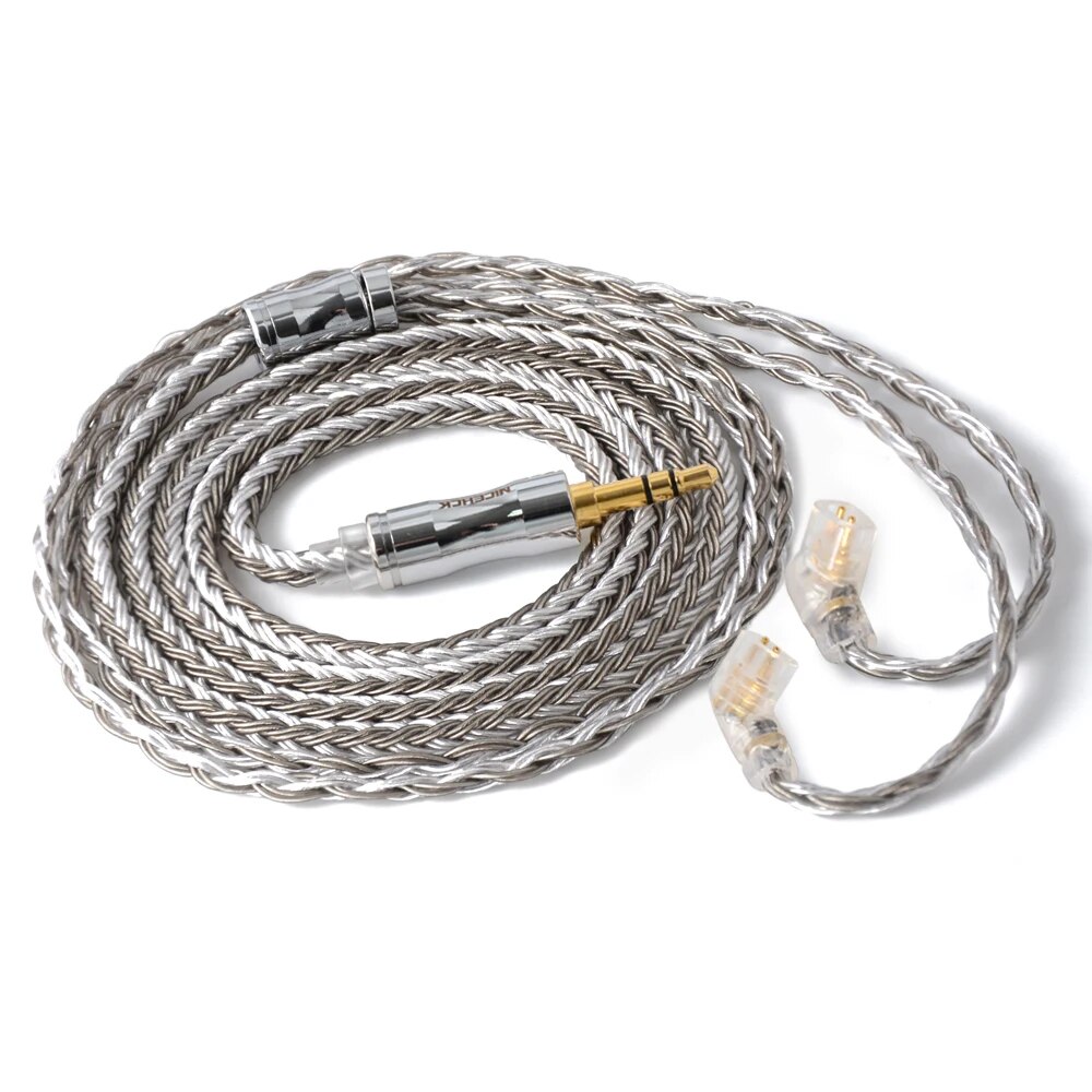 NiceHCK C16-4 16 Core Silver Plated Cable 3.5/2.5/4.4mm Plug MMCX/2Pin/QDC Connector For KZZSX CCATRN TFZ QDC NX7MK4/DB3 BL-03. 
