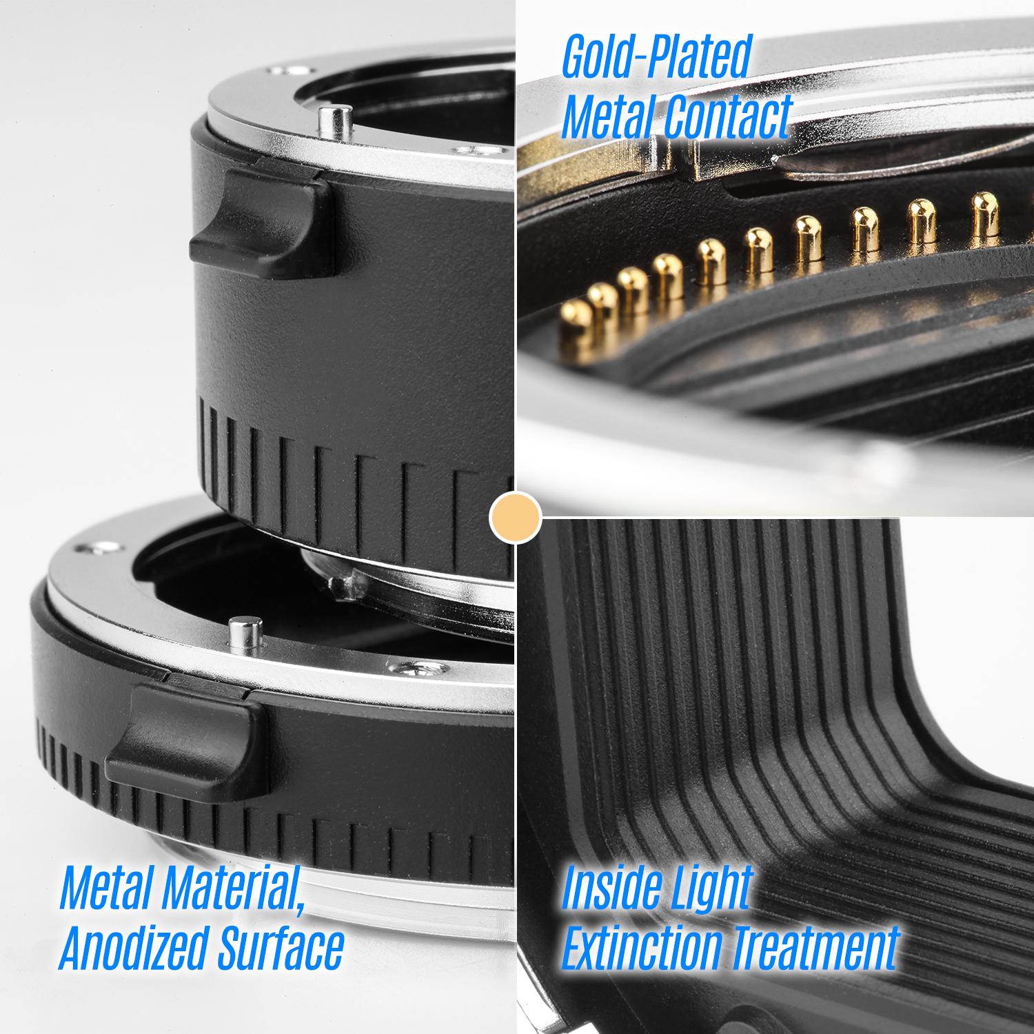 Viltrox DG-Z Automatic Macro Extension Tubes 12mm 24mm Full Frame Metal Adapter Ring Auto Focus Auto Exposure TTL Metering Compatible with Nikon Z Mount Cameras Lens Accessories. 