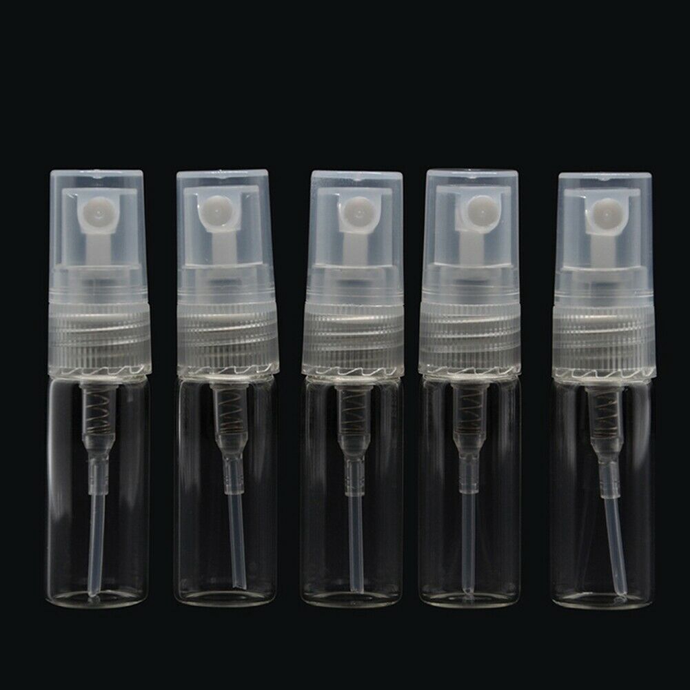 5Pcs 2/3/5/10ML Portable Mini Perfume Bottle Glass Empty Cosmetics Bottle Sample Test Tube Bottle Thin Glass Vials. 