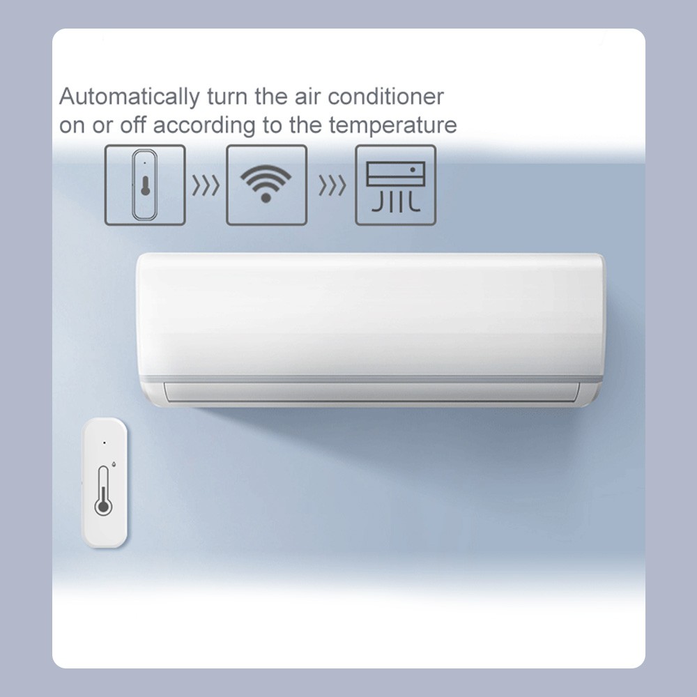 WiFi Temperature Humidity Sensor Tuya APP Smart Control Mobile Phone Reminder Sharing Device Smart Temperature and Humidity Monitor for Home Greenhouse. 