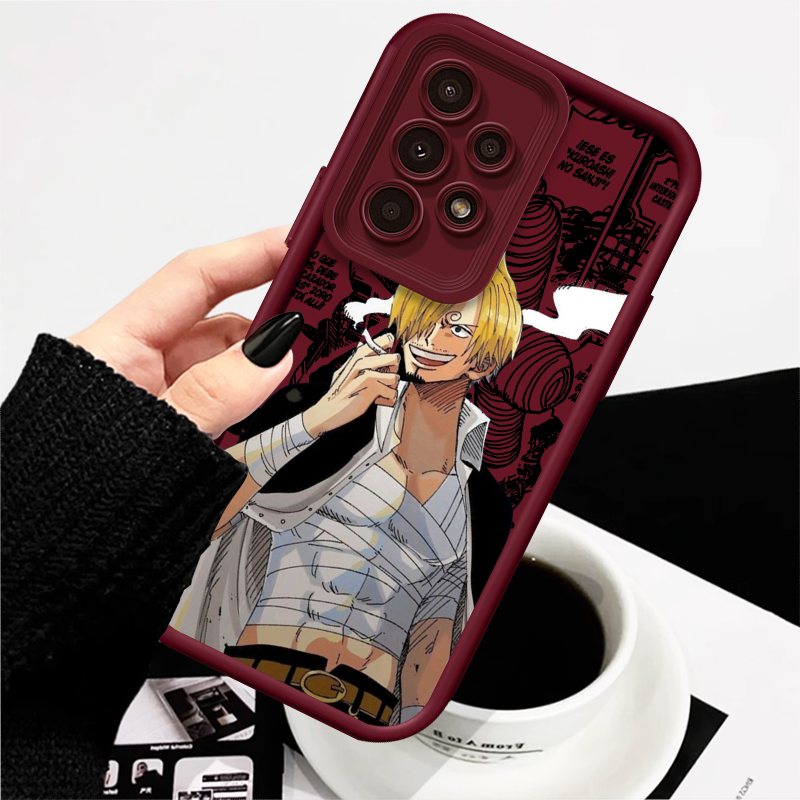 Anime Luxury Ones Piece For Samsung A73 A71 A54 A53 A52 A51 A33 A32 A21S A14 A13 A12 A03 A04 A05 5G Eye Ladder Soft Phone Case. 