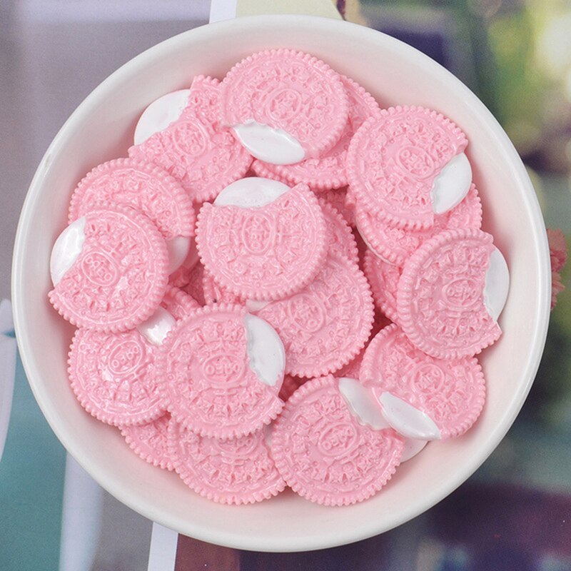 【happy one】10Pcs/Lot Polymer Chocolate Chip Cookies Slime Charms Modeling DIY Kit Box Toy For Children Slime Supply. 