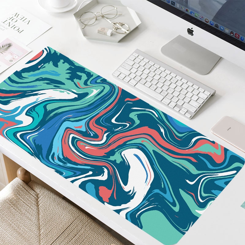 【happy one】Art Strata Liquid Mouse Large Gaming Mousepad Compute Mouse Mat Gamer Stitching Desk Mat XXL PC Keyboard Mouse. 