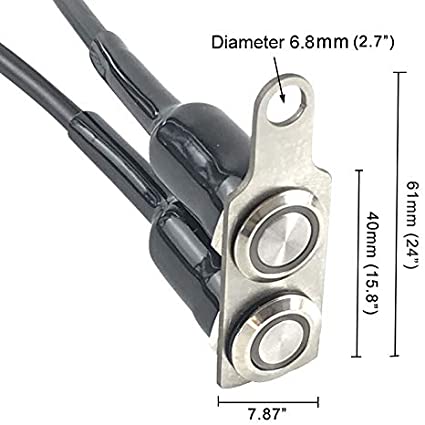 LED Motorcycle Switch ON-OFF Headlight Fog Light Handlebar Adjustable Mount Waterproof Switches Button DC12V. 