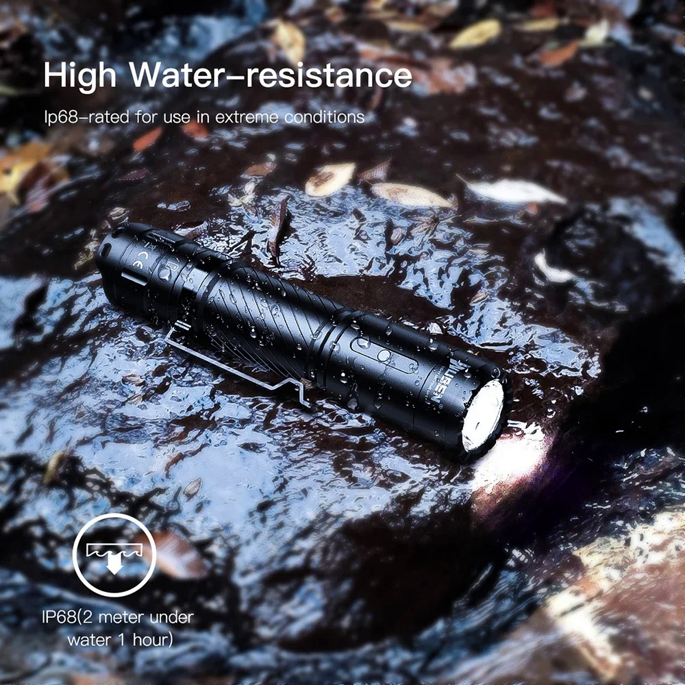 Wuben C3 type-C rechargeable LED flashlight high-powerful Troch light 1200lm with battery Waterproof camping lantern. 