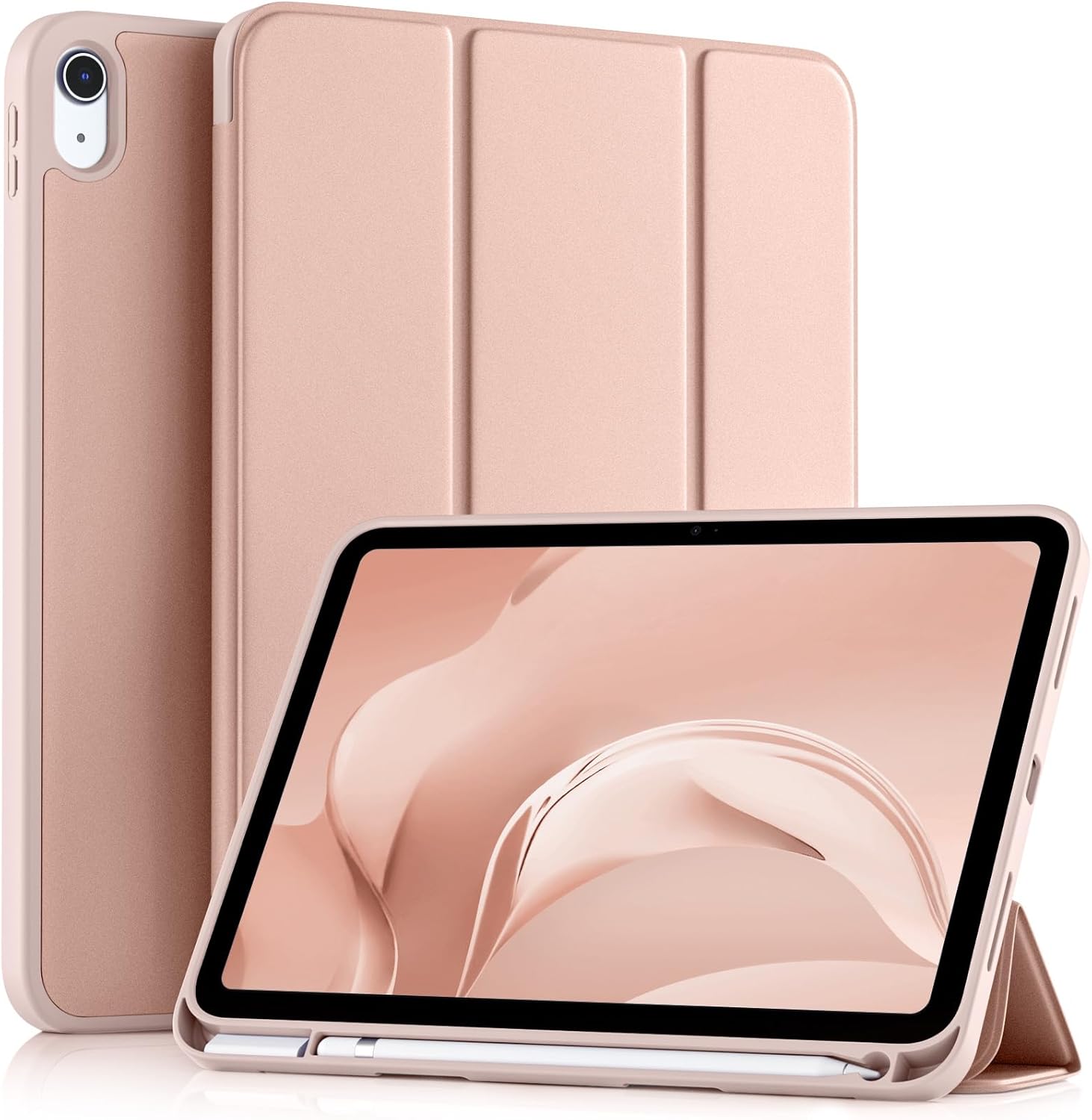 Compatible with iPad (A16) 11th Generation Case 11 Inch 2025 New, for iPad 10th Generation Case 10.9 Inch 2022, Trifold Stand Protective Cover with Pencil Holder, Auto Sleep/Wake, Model: A2757 A2777 A3162 A2696 A3355 A3356 A3354. 