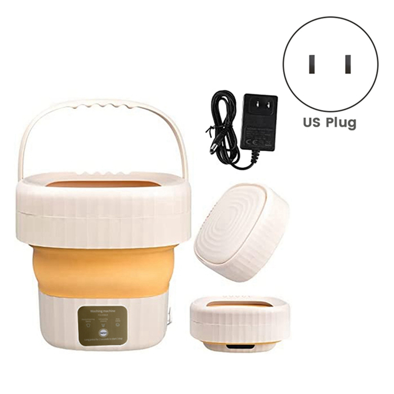 Small Bucket Washing Machine with Touch Screen and Drainer Basket for Camping, Apartment US Plug. 